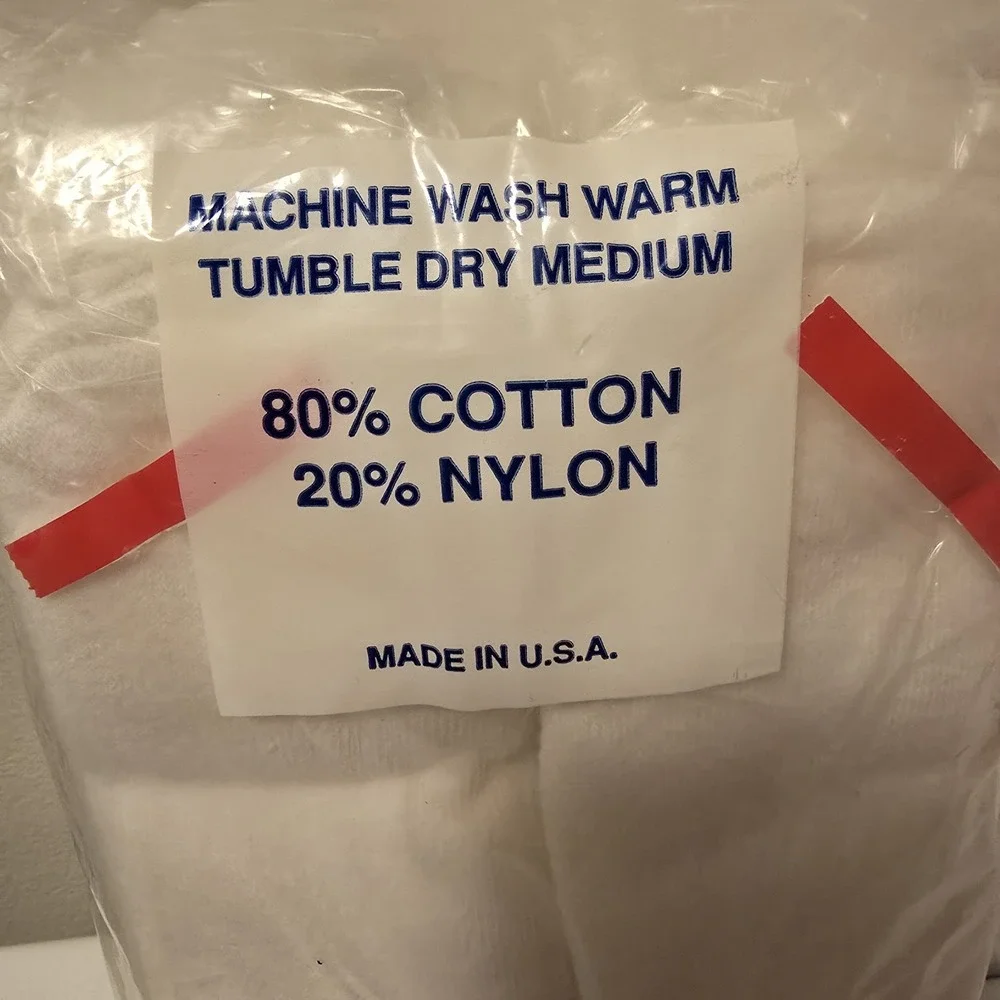 VTG 70s Calf Tube Super Socks 6 Pair‎ New In Taped Package Cotton Blend Sz 10-13